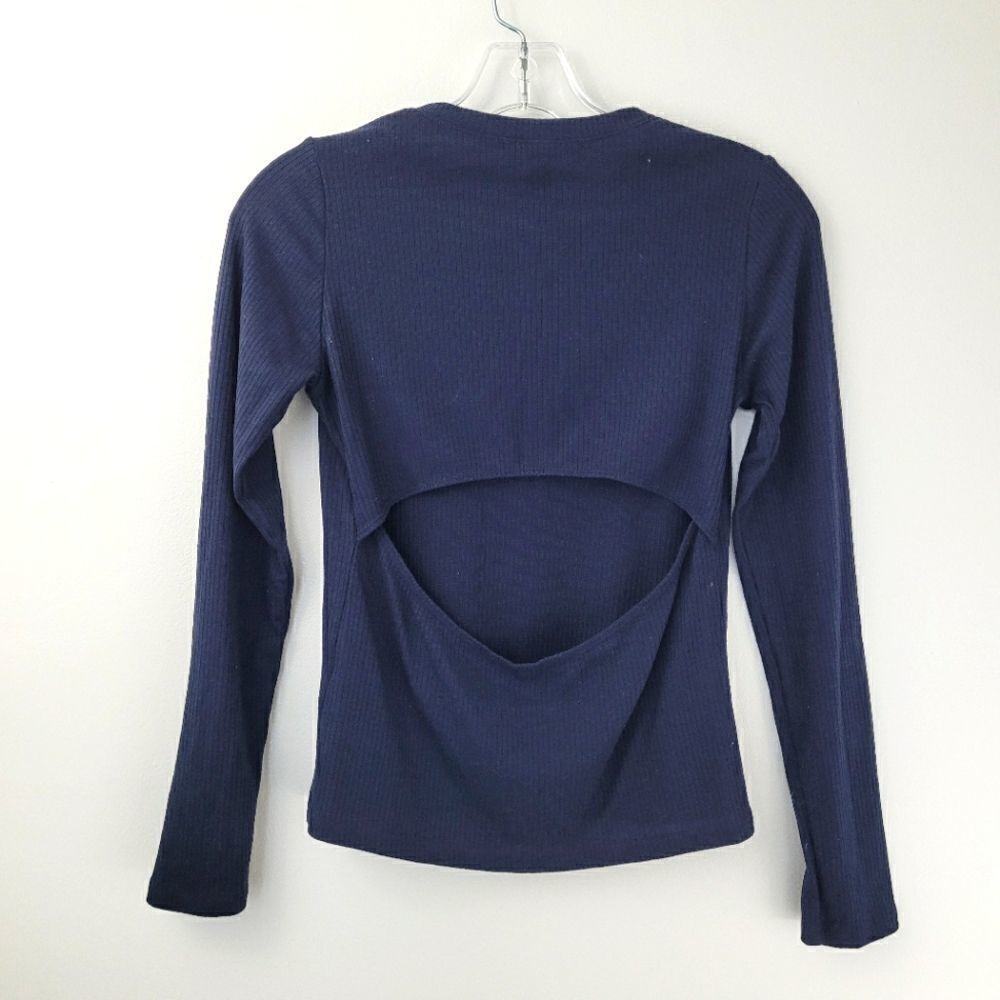 F21 cutout back long sleeve top